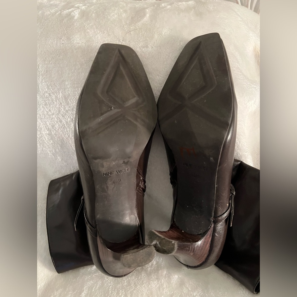 Dark brown leather boots size 6.5 - Picture 5 of 10